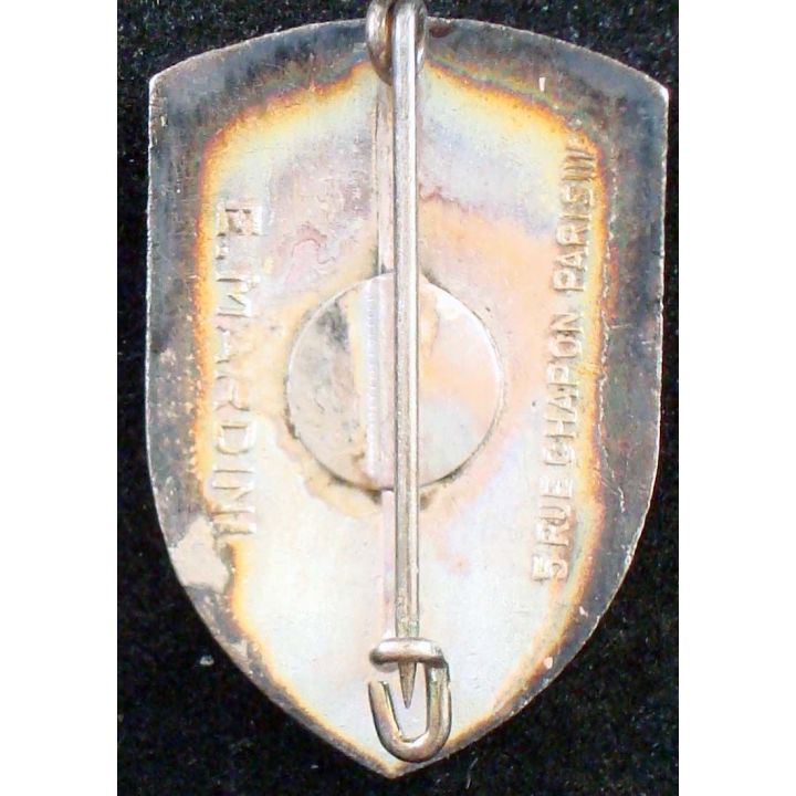 Insigne du 8° régiment de dragons de fabrication Mardini en émail