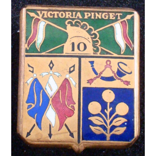 Insigne du 10° régiment de dragons Victoria Pinget Drago Béranger