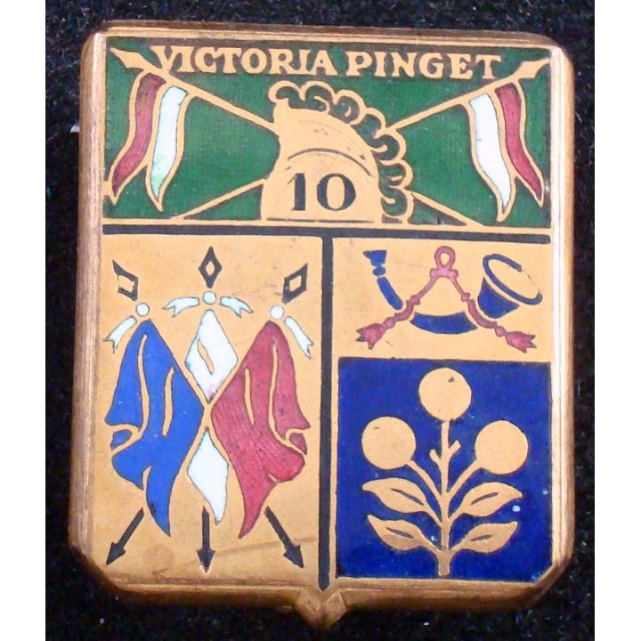 Insigne du 10° régiment de dragons Victoria Pinget Drago Béranger