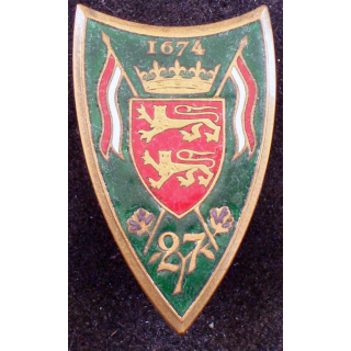 Insigne du 27° régiment de dragons Arthus Bertrand Paris G. 1597