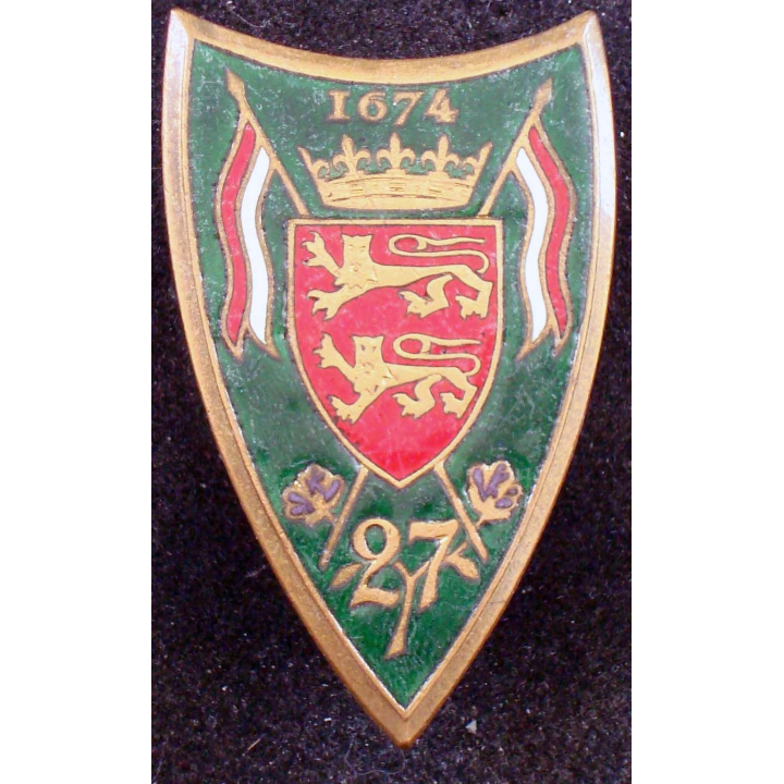 Insigne du 27° régiment de dragons Arthus Bertrand Paris G. 1597