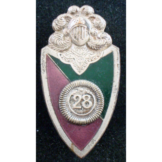 Insigne du 28° régiment de dragons Drago Paris G. 1401 en émail