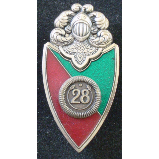 Insigne du 28° régiment de dragons Delsart translucide