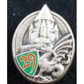 Insigne du 29° régiment de dragons Arthus Bertrand Paris retirage