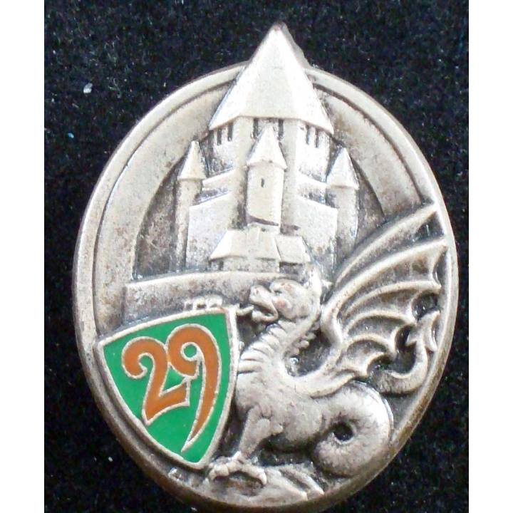 Insigne du 29° régiment de dragons Arthus Bertrand Paris retirage