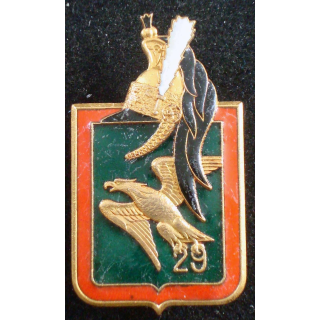 Insigne du 29° régiment de dragons LR Paris G. 1905 en émail monobloc