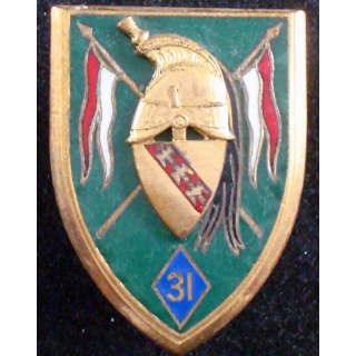 insigne du 31° régiment de dragons Drago Olivier Métra casque relief