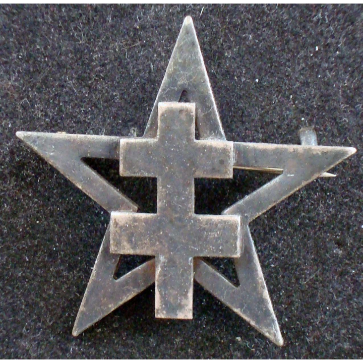 insigne du 1° régiment de marche de spahis marocains en argent