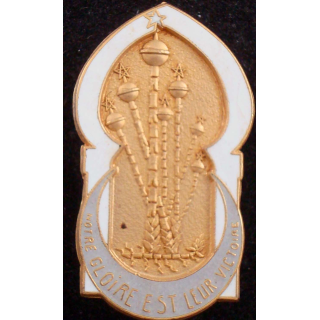 Insigne de l'ECS du 1° régiment de spahis de fabrication Drago type 2