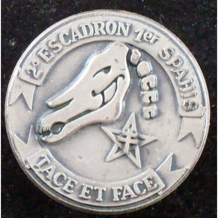 Insigne du 2° escadron du 1° régiment de spahis de fabrication FIA
