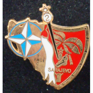 Insigne du 2° escadron du 1° régiment de spahis à Sarajevo IFOR Arthus