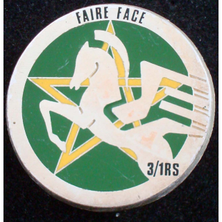 Insigne du 3° escadron du 1° régiment de spahis Faire Face Delsart