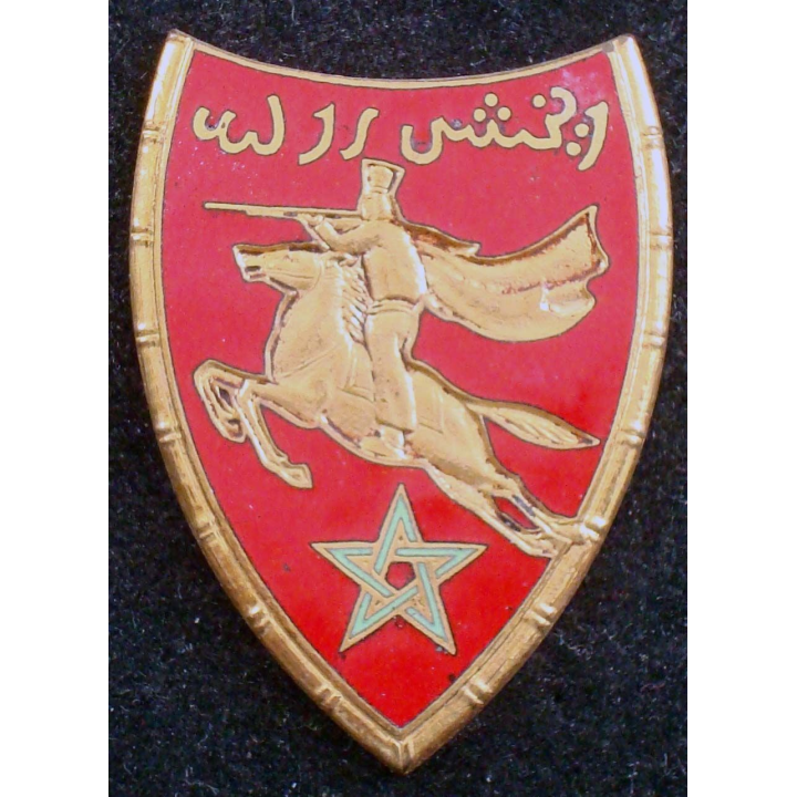 Insigne du 2° régiment de spahis marocains de fabrication Courtois
