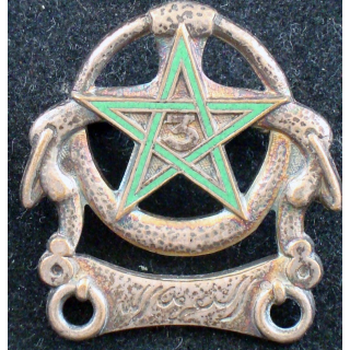 Insigne du 3° régiment de spahis marocains Drago Béranger argenté
