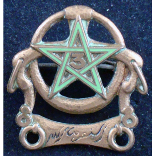 Insigne du 3° régiment de spahis marocains Drago Olivier métra H.174