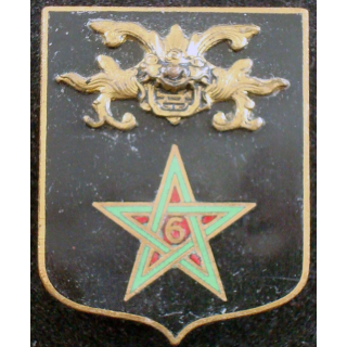 Insigne du 6° régiment de spahis marocains Drago Paris G. 1058 émail