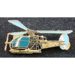 Pin's métallique d'hélicoptère de la gendarmerie