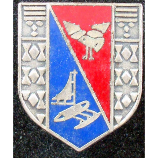 écu de la gendarmerie de Wallis et Futuna de fabrication A.B G. 2908 en émail