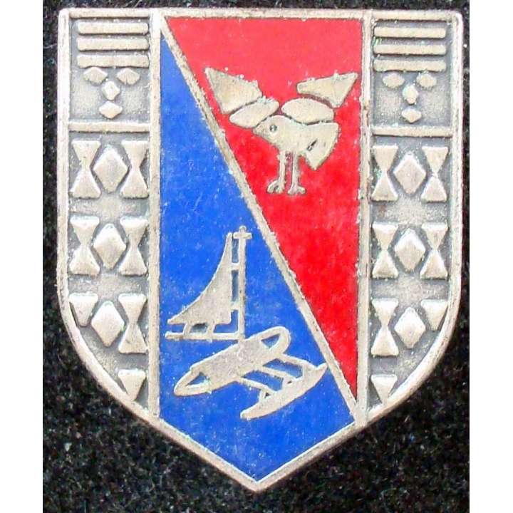 écu de la gendarmerie de Wallis et Futuna de fabrication A.B G. 2908 en émail