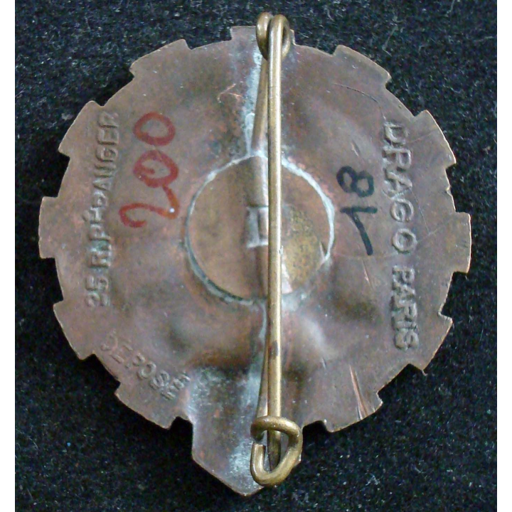 Insigne 19° escadron du Train de fabrication Drago Béranger tout métal