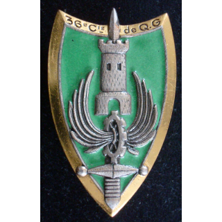 Insigne de la 36° compagnie de quartier général Drago Paris G. 1941