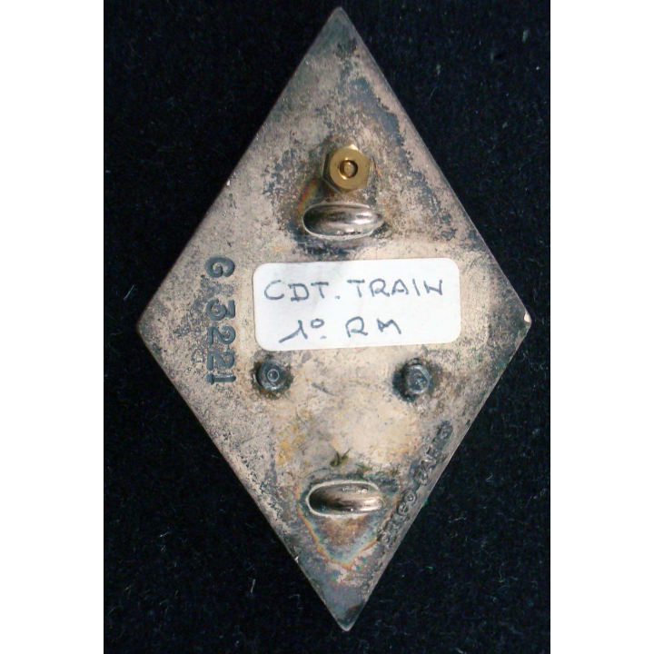 Insigne du cdt du train 1°RM de fabrication Drago Paris G. 3221