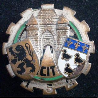 Insigne du 152° centre d'instruction du train Aremail Paris G. 1364