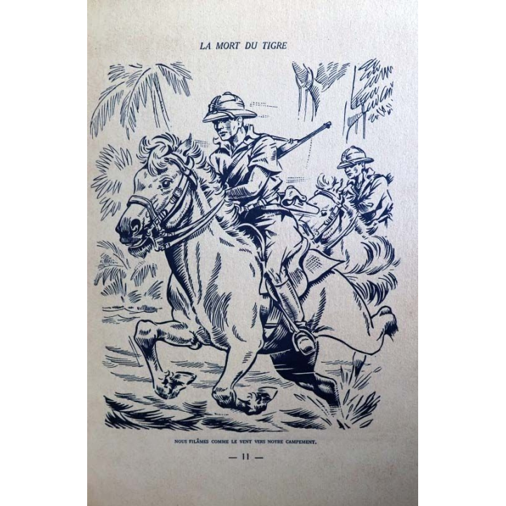 Vieux livre cartonné intitulé la mort du Tigre aux Editions Hachette