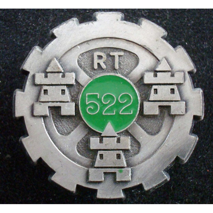 Insigne métallique du 522° régiment du train Delsart G. 2752.