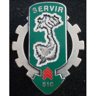 Insigne métallique du 516° régiment du train G. 4079