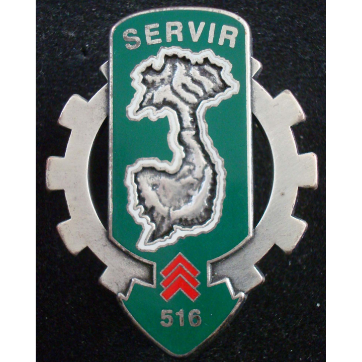 Insigne métallique du 516° régiment du train G. 4079
