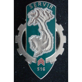 Insigne métallique du 516° régiment du train G. 4079