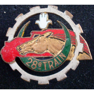 Insigne métallique du 28° escadron du train Arthus Bertrand