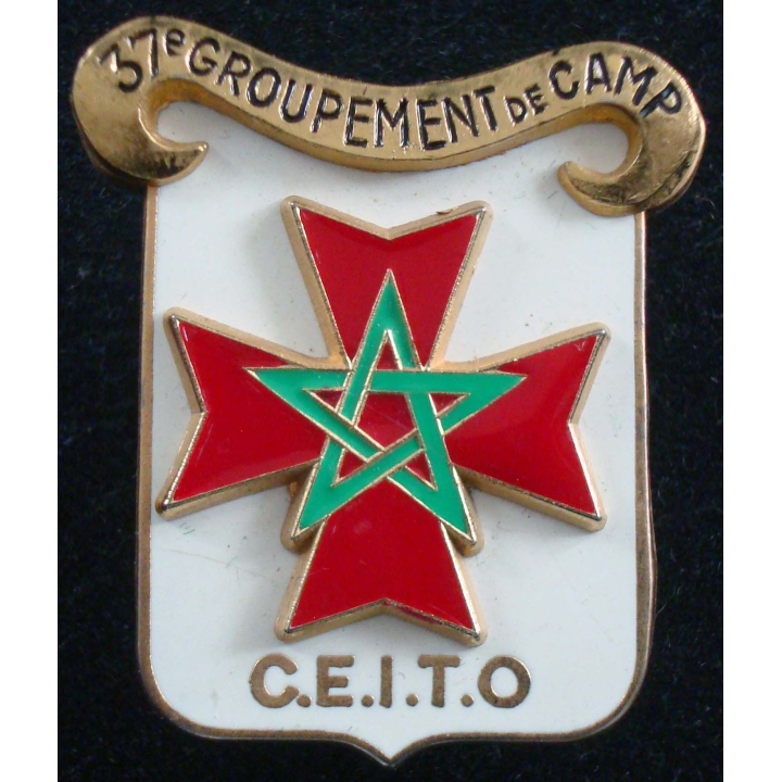 Insigne métal du 37° groupement de camp Ballard Combs la Ville G. 3650