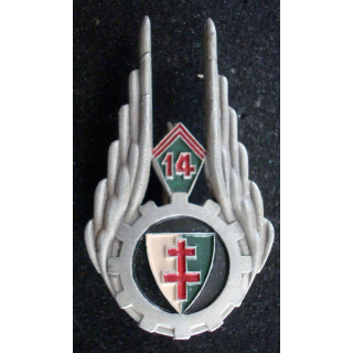Insigne de 14° Cie Divisionnaire du Train aluminium peint Augis Lyon