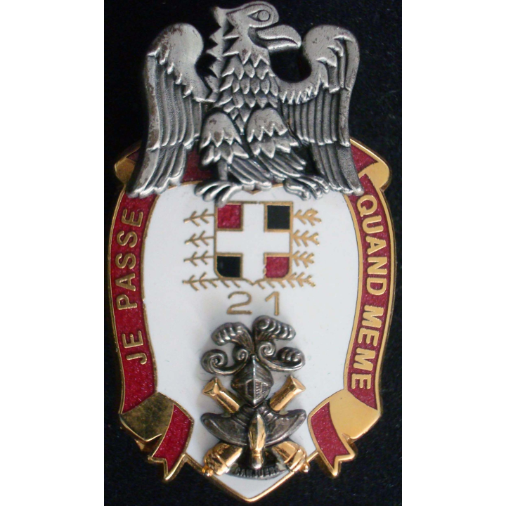 Insigne (insigna & crest) du 21° régiment d'infanterie de camp G. 2876