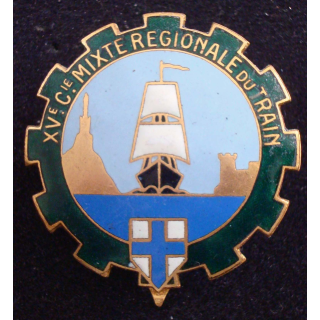 Insigne (insigna & crest) 15° cie mixte régionale train Drago Béranger