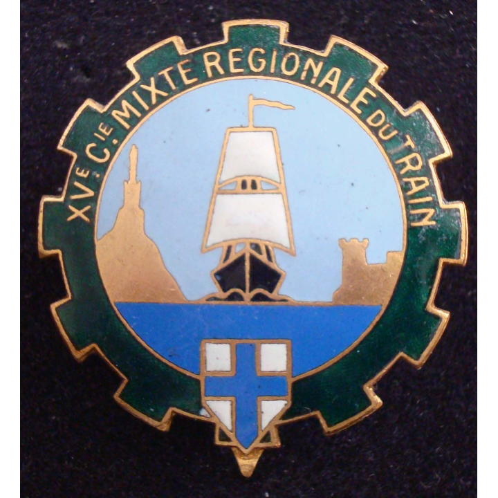 Insigne (insigna & crest) 15° cie mixte régionale train Drago Béranger