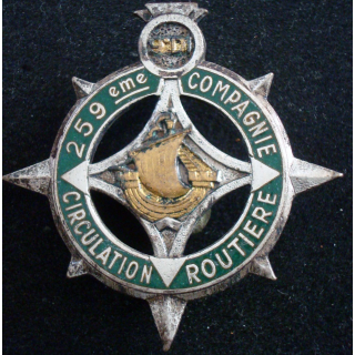 Insigne de la 259° compagnie de circulation routière Drago G. 1578