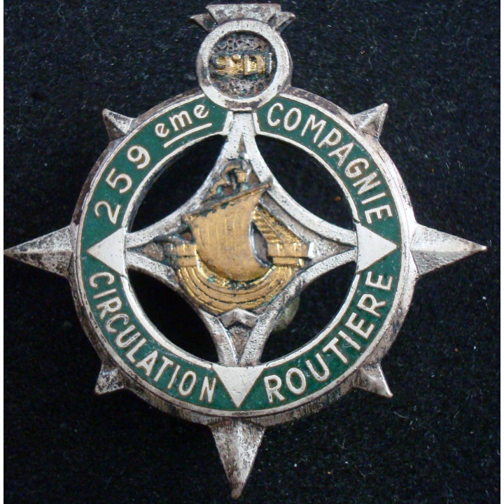 Insigne de la 259° compagnie de circulation routière Drago G. 1578