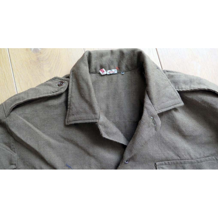 Chemise modèle 1948 en laine de taille 36 GM avec étiquette Mitin