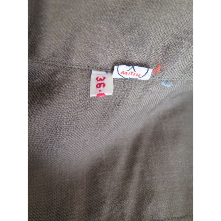 Chemise modèle 1948 en laine de taille 36 GM avec étiquette Mitin