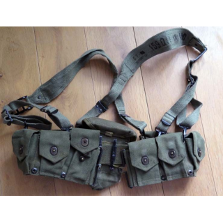 Ceinturon de cartouchière USMC mod 1923 avec bretelles française mod 50