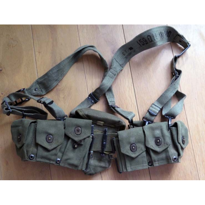 Ceinturon de cartouchière USMC mod 1923 avec bretelles française mod 50