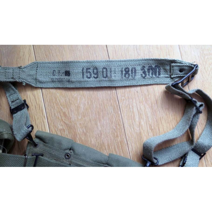 Ceinturon de cartouchière USMC mod 1923 avec bretelles française mod 50
