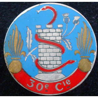 Insigne métal de la 30° cie de camp Drago Paris G. 2174