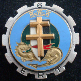 Insigne métallique du 6° escadron régional du train Drago G. 2424