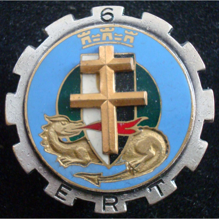 Insigne métallique du 6° escadron régional du train Drago G. 2424