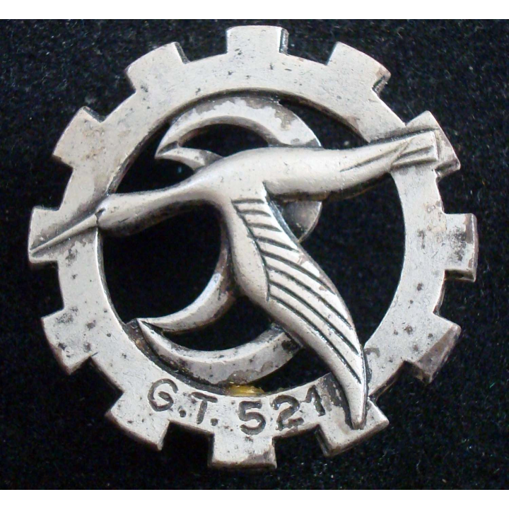 Insigne métallique du 521° groupe de transport Drago Paris G. 1706