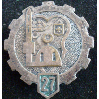 Insigne métallique du 27° escadron du train de fabrication Graziani